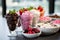 Desserts with fruit pies and berries such as mousses, pastries, cakes, jellies, ice cream,close-up