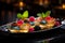 Desserts with fruit pies and berries such as mousses, pastries, cakes, jellies, ice cream,close-up