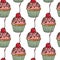 Desserts seamless pattern