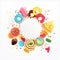 Desserts Sweets Festive Circular Background