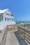 Destin, Florida- Boardwalk with a view of beach house and ocean