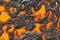 Destroy molten- nature pattern. Abstract lava textured