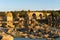 Destroyed abandoned Ajuda bridge crossing the Guadiana river