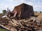 Destroyed barn