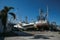 Destroyed Boats after Hurricane Ian in Fort Myers Florida Sea Front, USA