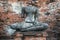 Destroyed Buddha statue