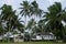 Destroyed house from Cyclone Pat in Aitutaki Lagoon Cook Island