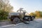 Destroyed military truck, War actions aftermath, Ukraine and Donbass conflict