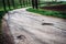 Destroyed road in countryside