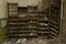 Destroyed wooden furniture inside a destroyed kinder garden at pripyat