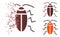 Destructed Pixel Halftone Cockroach Icon