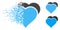 Destructed Pixelated Halftone Love Hearts Icon