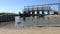 Destruction of hydraulic structures by water passing through the canal sluice in the Tiligul estuary