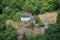 Destruction of an illegally built old building in nature