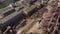 The destruction of the old factory. Aerial shot: workers dismantle the old metallurgical plant. Change of ownership of