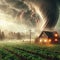 Destructive force of tornado hits rural countryside
