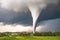 Destructive Twister Barreling Across Farm Fields.