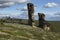 Detached granite rocks of unusual shape on the dais.