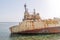 Detail of abandoned Edro III Shipwreck at seashore of Peyia