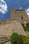 A detail of the ancient castle of the Conti Guidi, in the historic center of Vinci, Florence, Italy