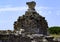 Detail ancient column from the ruined city of Pompei