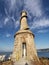 Detail of ancient lighthouse that facilitates navigation and maritime safety