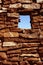 Detail, ancient stone walls, Lomaki Pueblo