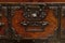 Detail of antique japanese iron-bound chest