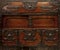 Detail of antique japanese iron-bound chest