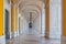 Detail of an arcade surrounding praca do comercio in Lisbon, Por