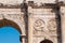 Detail of the Arch of Constantine near the Roman Colosseum, land
