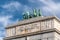 Detail of Arco de la Victoria triumphal arch in Moncloa district of Madrid, Spain.