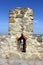 Detail of an arrow slit at the Castle of Saint George, Lisbon, P