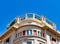 Detail of Athens Art Deco Building With Roof Top Garden, Greece