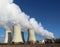 Detail of atomic power plant cooling towers