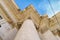 Detail of the Augusta Street Triumphal Arch in the city of Lisbon .