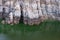 Detail of the banks of the Tagus River as it passes through the rocky mountains in gypsy jump