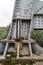 Detail of the base of the Joso High Bridge that crosses the Snake River, Washington, USA