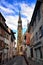 Detail of the beautiful city of Thann in France - Alsace