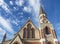 Detail of The beautiful Scots Presbyterian Church, Fremantle, Western Australia against a dramatic sky