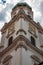 Detail of the bell tower of the catholic, gothic Saint Stephen`s Cathedral in Passau, Germany