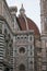 Detail of bell tower of Santa Maria del Fiore cathedral of Florence in Tuscany, Italy