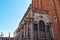 Detail bell tower of St Mark`s Basilica located