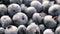 Detail of Blueberries. Macro trucking shot. 4K resolution top view. Close up