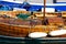 Detail of a boat in the village of Camogli