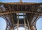 Detail bottom view of Eiffel Tower