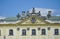 Detail of Branicki Palace in Bialystok, Poland. The palace complex with gardens, pavilions, sculptures, outbuildings built