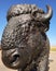 Detail of bronze statue buffalo