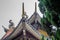 Detail of a Buddist temple in Wenzhou in China, lantern, roof and dragons - 3