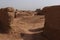 Detail of a building at the Gaochang ruins near the city of Turpan, Xinjiang